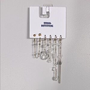 🌸Urban Outfitters Gold and Clear Earrings Set